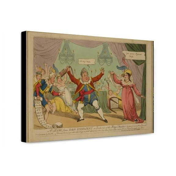 Canvas Print: A Scene From Don Giovanni As Perform'd At The Kings Theatre, 1820