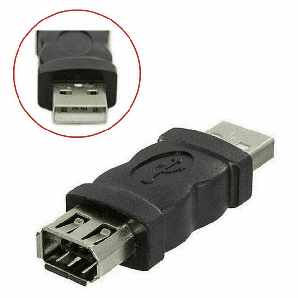 Firewire IEEE 6-Pin Female F USB M Male Adapter Converter Joiner Plug PC - Walmart.com