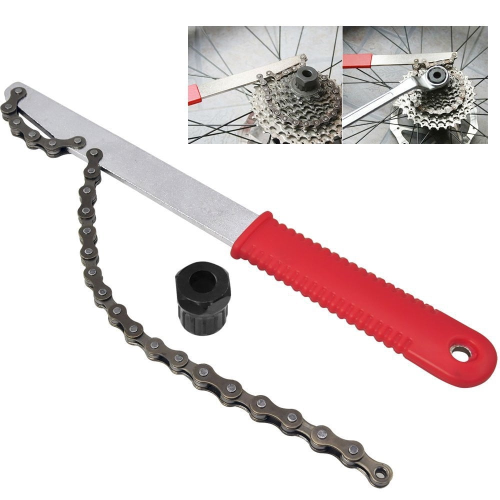 Bicycle Freewheel Chain Whip Cassette Sprocket Wrench Remover Repair Tool 