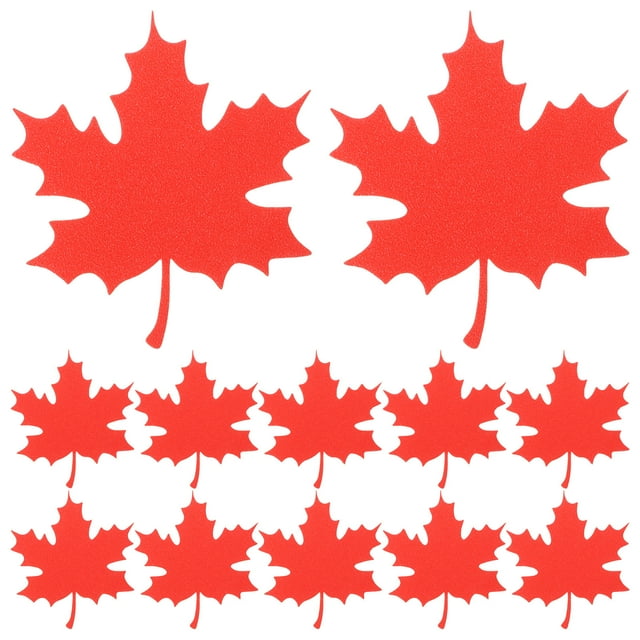 SHOWERORO 20Pcs Autumn Paper Cutout Red Glitter Paper for School Activities Thanksgiving Celebration