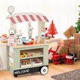 thumbnail image 2 of Costway Kids Snacks & Sweets Food Cart Kids Toy Cart Play Set with 30 PCS Accessories Green, 2 of 8