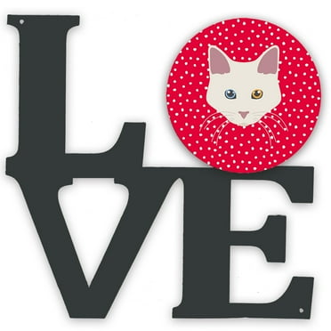 Aphrodite Giant Cat Love Metal Wall Artwork LOVE
