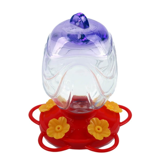 Abreuvoir pour Colibris en Verre, Abreuvoir en Verre Coloré pour Colibris, Mangeoire pour Oiseaux en Vitrail
