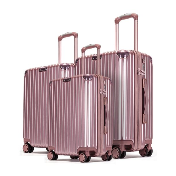 Ginza Travel 3 Piece Hard Shell Travel Luggage Sets,20"24"29" Spinner