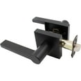 thumbnail image 3 of Vienna Door Lever with Square Rosette, Passage (Hall/Closet) Latch, Matte Black by Stone Harbor Hardware, 3 of 4