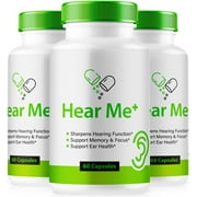 (3 Pack) Hear Me+ Advanced Ear Support, Hear Me Plus Natural Formula to Promote Inner Ear Health, Tinnitus Supplement for Ringing, Official Auditory Pills, HearMe + Reviews (180 Capsules)