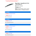 thumbnail image 2 of Wiper Blade - Compatible with 1966 - 1994 Porsche 911 1967 1968 1969 1970 1971 1972 1973 1974 1975 1976 1977 1978 1979 1980 1981 1982 1983 1984 1985 1986 1987 1988 1989 1990 1991 1992 1993, 2 of 2