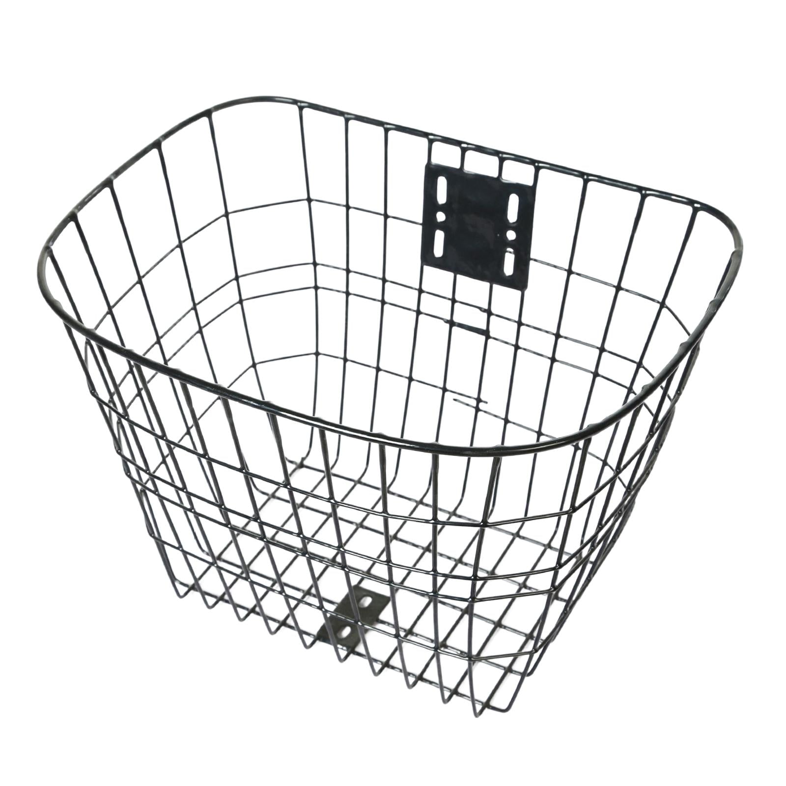 DimyFew Basket Bike Front Basket Metal Organizer Handlebar Bag Waterproof Cargo Rack for Black