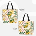 thumbnail image 3 of Naloa Fruit Tote Bag for Women, Foldable Tote Bag With Zipper, Large Shoulder Bag, Top Handle Handbag for Travel, Work, Shopping, 3 of 9