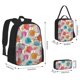 thumbnail image 2 of Disketp Easter Egg Mochila Estampada de Gran Capacidad con Lonchera y Estuche, Set de 3 Piezas para Estudiantes, 2 of 7