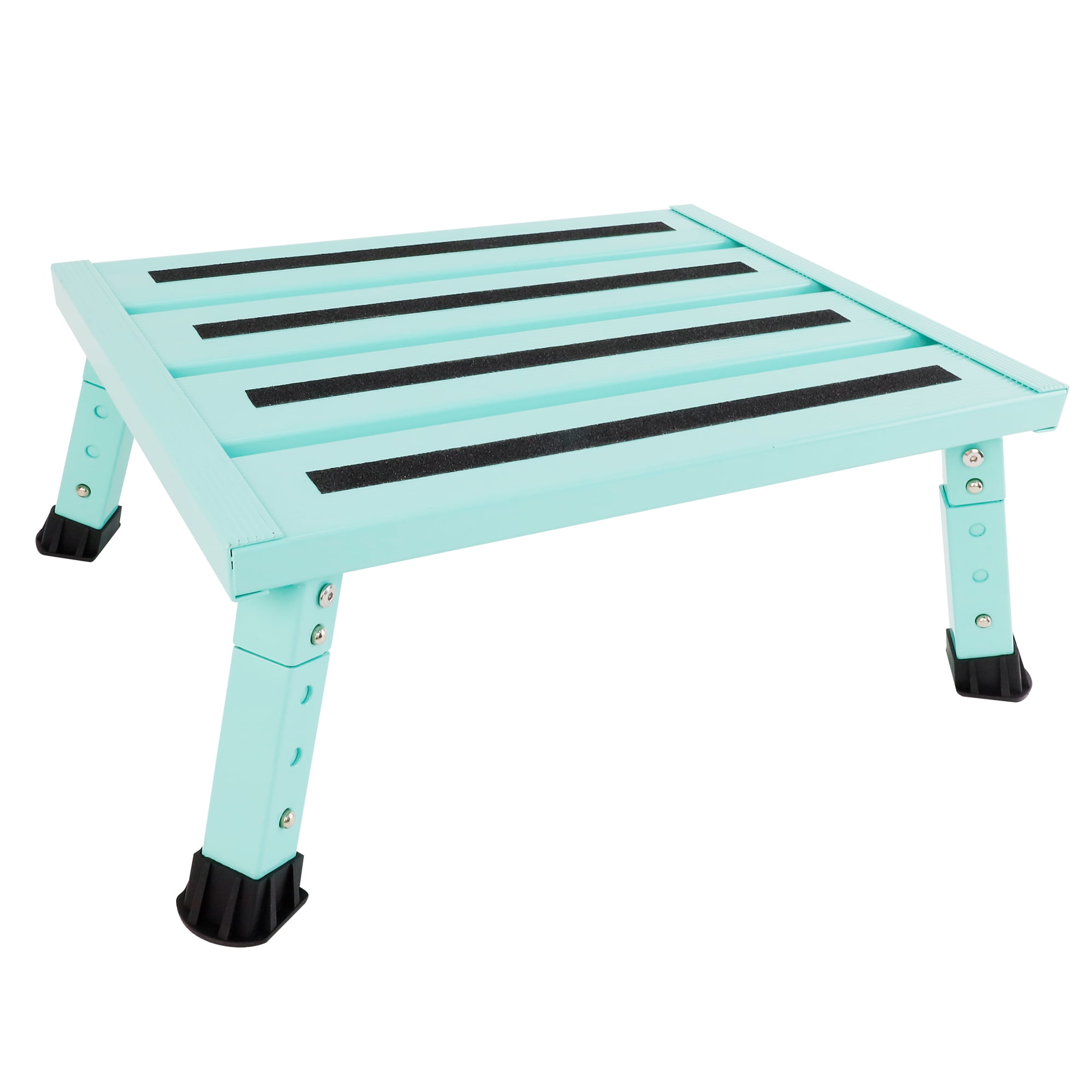 GanFindX Adjustable Height Aluminum RV Steps Stool Supports Up to 1,000