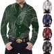 thumbnail image 4 of Mens Line Printed Long Sleeve Muscle Fitness Button Down Shirt Party T Dress Up, 4 of 8