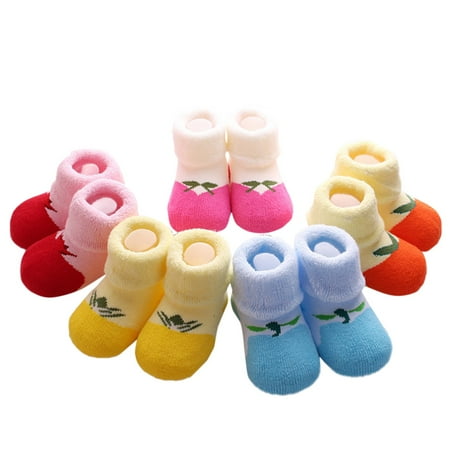 

Zlekejiko Children Autumn And Winter Fashion Cute Cartoon Comfortable Thickened Thermal Socks(5PCS)
