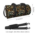 thumbnail image 4 of Haiem Teal Leopard Pattern Gym Bag for Women Men, Waterproof Travel Duffel Bags, Personal Item Travel Bag Weekender Bag with Shoes Compartment & Wet Pocket, 4 of 8