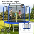 thumbnail image 5 of CZBZ Trampoline, 8FT 10FT 12FT 14FT Trampolines with Enclosure Net for Kids and Adults, 880LBS Outdoor Trampoline with Basketball Hoop, Ladder and AntiRust Coating Backyard Recreational Trampoline, 5 of 7