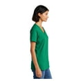 thumbnail image 3 of Port & Company Ladies Core Cotton V-Neck T-Shirt Kelly Small, 3 of 5