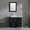 Square Sink A, variant on Walsport 24" Luxurious Bathroom Vanity Set with Mirror Black Cabinet and White Ceramic Vessel Sink 2 Large Sliding Drawers and 2-Door Pop-up Drain Faucet