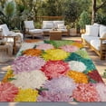 thumbnail image 2 of Watercolor Chrysanthemum Outdoor Rug for Patio/Deck/Porch, Non-Slip Large Area Rug 4 x 6 Ft, Vintage Abstract Oil Painting Floral Indoor Outdoor Rugs Washable Area Rugs, Camping Rug Carpet Runner, 2 of 8