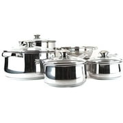 Magefesa Vesta 10 Piece Non-Stick Stainless Steel Cookware Set, Polished