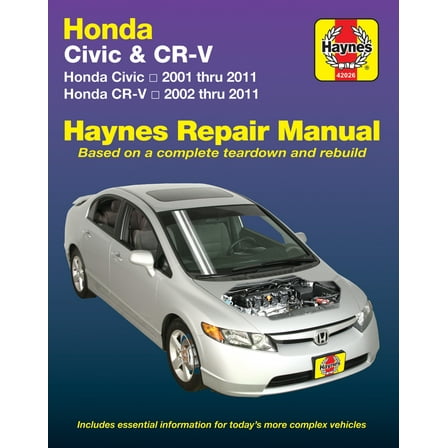 Honda Civic (01-11) & CR-V (02-11) Haynes Repair Manual ^