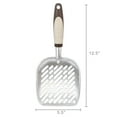 thumbnail image 5 of Petmate Aluminum Metal Cat Litter Scoop with TPR Handle, Metal, Brown, Pack of 1, 5 of 5
