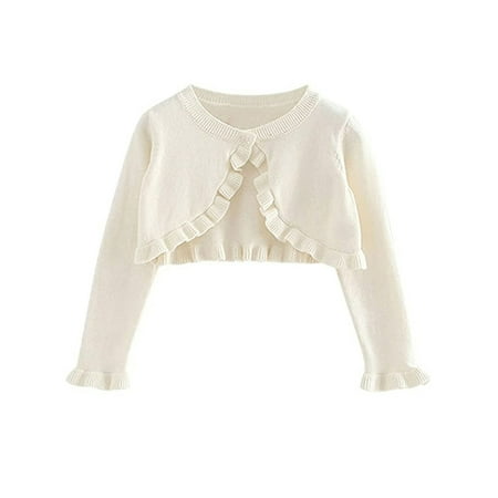 

Shuttle tree Toddler Baby Girls Cardigan Long Sleeve Ruffle Bolero Shrug Cape Jacket Knitwear