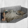 thumbnail image 6 of Christmas Soft Flannel Fleece Throw Blanket, Rock Grunge Santa with Heart Tattoo on Motorbike Delivery Bikie Peace Theme, Cozy Plush for Indoor and Outdoor Use, 50" x 60", Red and Cream, by Ambesonne, 6 of 6