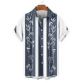 thumbnail image 4 of T-shirts for Men Plus Size under $5 Short Sleeve Lapel Button Up Solid Color Casual Summer Shirt Navy L, 4 of 6