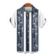 thumbnail image 4 of Blusa y camisa de manga corta con cuello vuelto Camisa casual para hombre Camisa de bolos vintage de manga corta Camisas de verano de playa cubana Camisa con botones Blusa para hombre Poliéster, 4 of 6