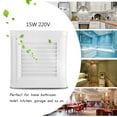 EBTOOLS 15W 220V Wall Mounted Low Noise Exhaust Fan for Home Bathroom