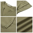 thumbnail image 6 of UVN Summer Blouse for Women Ruffle Short Sleeve Shirts V Neck Button Down Elegant Ladies Tops, 6 of 9