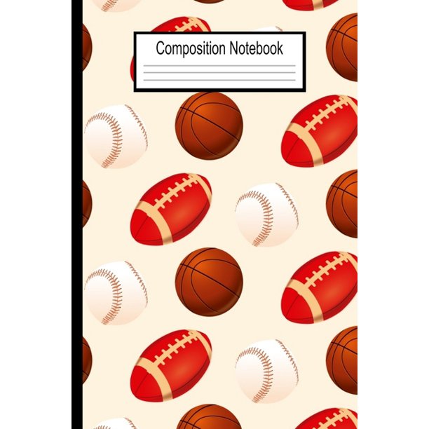 Composition Notebook Wide Ruled Kids Sports Notebook For Boys 6x9 120