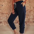 thumbnail image 5 of Idoravan Women's Plus Size Pants Clearance Women Casual Solid High Waist Loose Pocket Straight Long Pants, 5 of 8