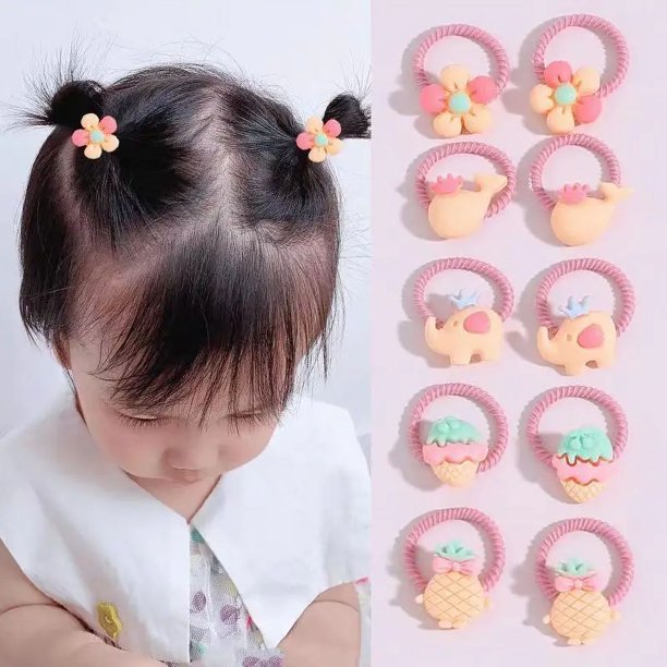 Cinta de goma para la cabeza para niñas pequeñas, bandas elásticas para el cabello, Scrunchies para el cabello, tocado para niños, no daña el cabello