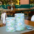 thumbnail image 3 of Yayeee Flameless Candles with Remote Flickering Battery Operated Multi Color Changing, Blue Floral, 3 of 7