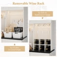 thumbnail image 6 of Neche 71" Kitchen Pantry Cabinet, Tall Storage Cabinet with Charging Station, LED Light, Microwave Stand, Drawers, Wine Rack, Farmhouse Hutch for Dining Room, White, 6 of 14