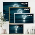 thumbnail image 4 of Designart 'Super Full Moon Over The Sea I' Modern Framed Canvas Wall Art Print, 4 of 5
