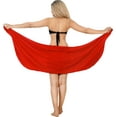 thumbnail image 4 of HAPPY BAY Women's Beach Wrap Bikini Swimwear Swim Cover up Bathing suit Summer Wraps Swimsuit Beachwear Sarong Coverups Skirts for Women One Size Red_D544, 4 of 4