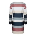 thumbnail image 4 of Heliisoer Solide Femmes Couleur Rayée Coutures à Manches Longues Cardigan Manteau Imprimé Plaid, 4 of 8
