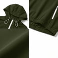 thumbnail image 4 of Tsivenald Women's Fashion Solid Color Long Sleeve Pocket Zipper Outdoor Waterproof Rain Jackets Windbreaker Coat, Army Green S-2XL, 4 of 7