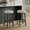 Black+Beige, variant on Christopher Knight Home Rustic 27.36" Counter Height Bar Stools, Solid Wood Frame, Natural, Set of 2