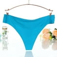 thumbnail image 4 of Qingsaizhen Panties,Women Invisible Seamless Sexy Solid Color Low Waist Panties Underwear G-Strings, 4 of 6