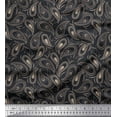 thumbnail image 1 of Soimoi Polyester Crepe Fabric Dot & Paisley Printed Craft Fabric by The Yard 42 Inch Wide, 1 of 1