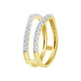 thumbnail image 2 of Round White Cubic Zirconia Enhancer Guard Ring 14K Yellow Gold Ring Size - 7.5, 2 of 3