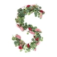 thumbnail image 2 of DAMAI 5.9Ft Artificial Eucalyptus Flower Garland with Fake Rose Dahlias Flower Vine Seeded Eucalyptus Leaves Greenery Garland for Wedding Table Backdrop Party Centerpiece Room Decor, 2 of 7