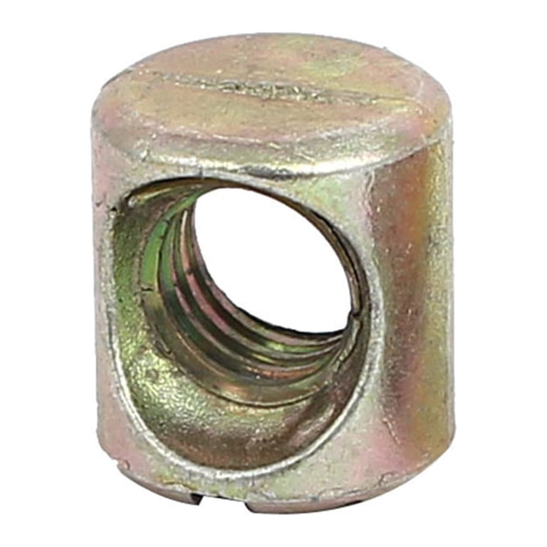 Uxcell M6 x 10mm Cross Dowel Slotted Metal Barrel Nuts (30-pack