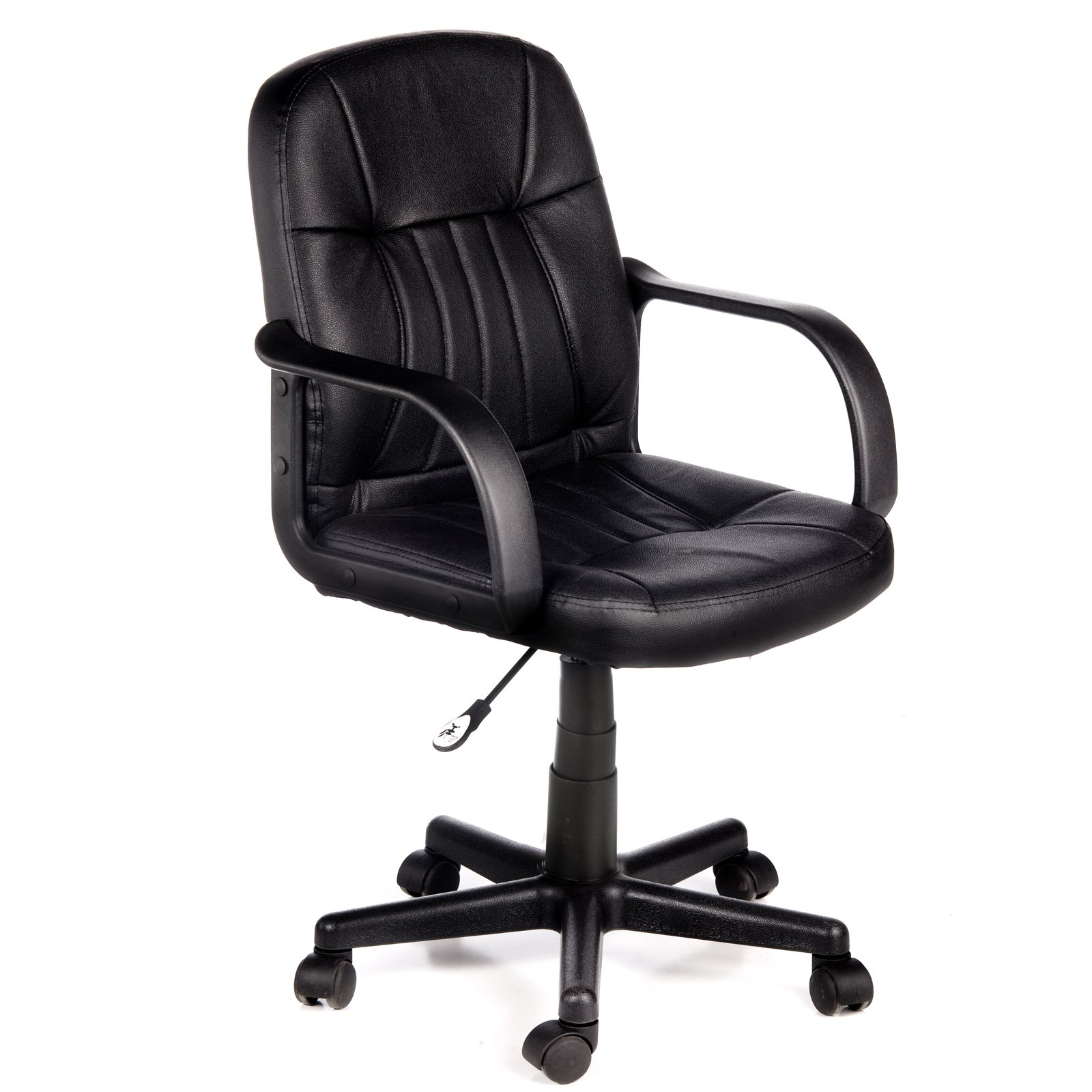 Comfort Products 60-5607M Mid-Back Leather Office Chair, Black - image 4 of 6