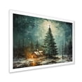 thumbnail image 2 of Designart "Festive Firs Minimalist Christmas Forest I" Floral Framed Wall Art Decor - Traditional Green Tree Pine Entryway Framed Wall Art, 2 of 6