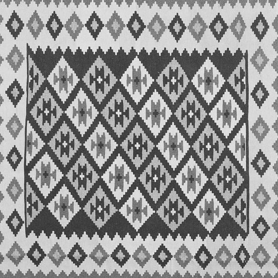 Ahgly Company Indoor Square Southwestern Gray Country Area Rugs, 3' Square