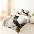 thumbnail image 5 of Homewish Modern Spiral Twin Sheets,Geometric Abstract Bedding,Cream,3-Piece,1 Fitted Sheet and 1 Pillowcase, 5 of 6